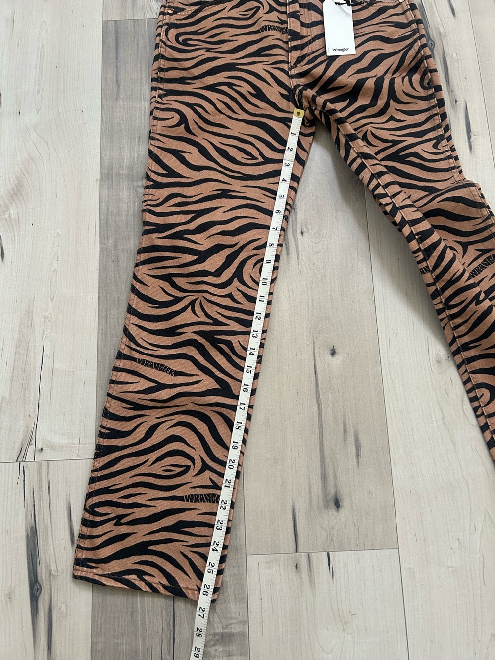 Wrangler Tiger Stripe High-Rise Jeans — Tan & Black - Picture 12 of 12